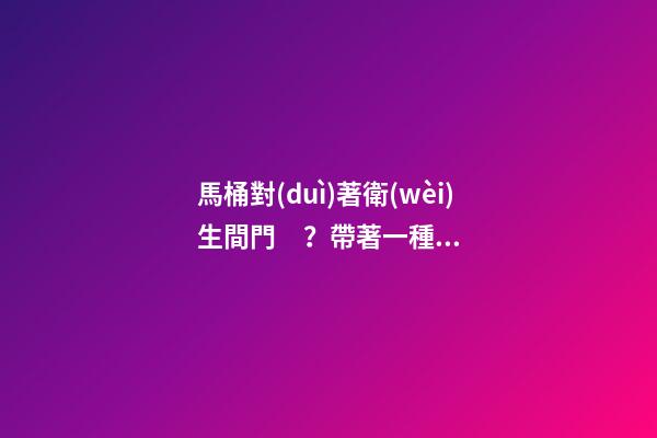 馬桶對(duì)著衛(wèi)生間門？帶著一種不好的感覺呢！